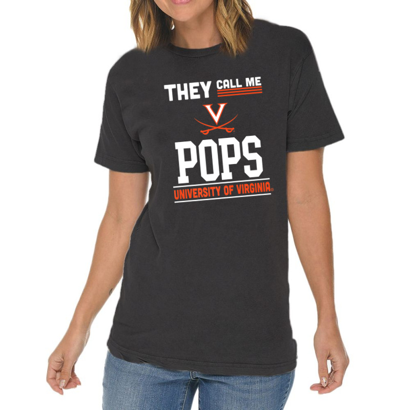 Virginia Cavaliers They Call Me Pops - Apparel Vintage T-shirt | Artistshot