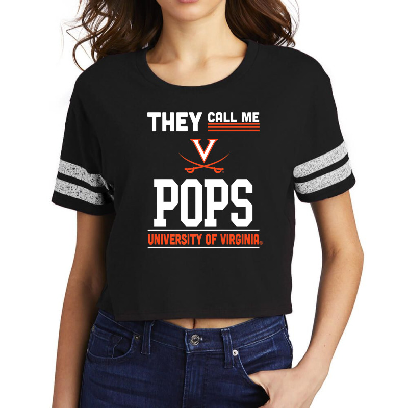 Virginia Cavaliers They Call Me Pops - Apparel Scorecard Crop Tee | Artistshot