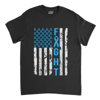 Diabetes Awareness N Usa Flag Distressed For Type 1 Diabetic Classic T-shirt | Artistshot