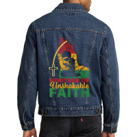 Heritage Of Unshakable Faith Women Black History Month Characters Vide Men Denim Jacket | Artistshot