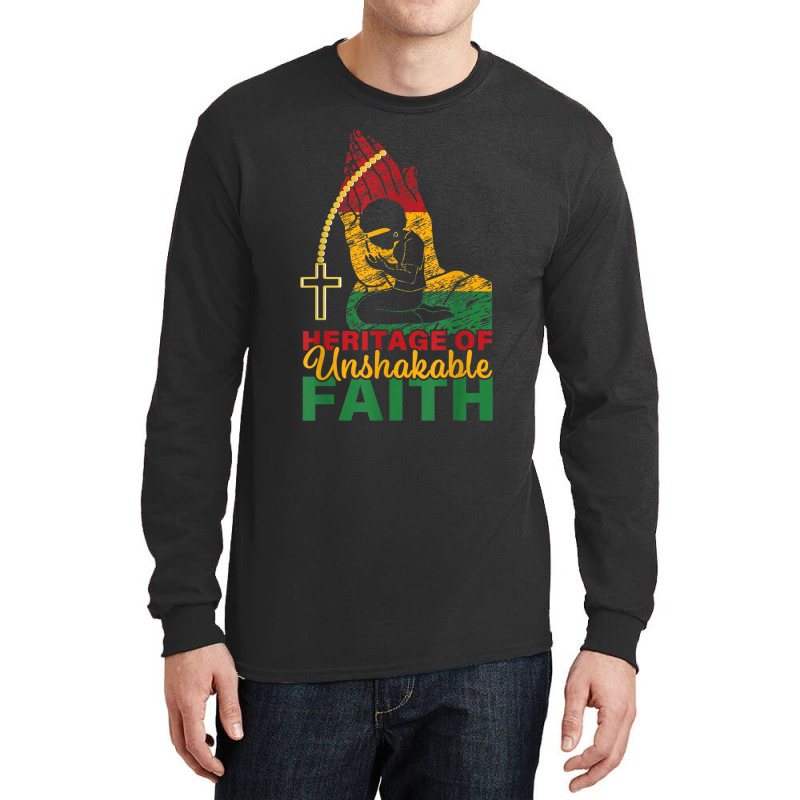 Heritage Of Unshakable Faith Women Black History Month Characters Vide Long Sleeve Shirts by TyrellDesign | Artistshot