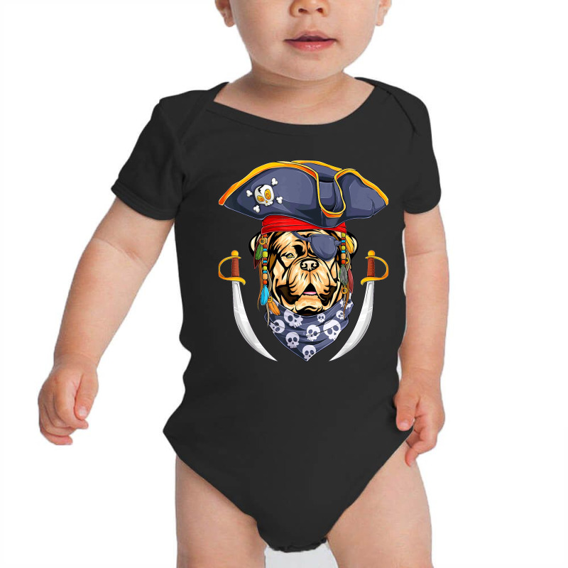 Dogue De Bordeaux Pirate Funny Halloween Bordeaux Mastiff Baby Bodysuit | Artistshot