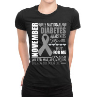 Diabetes Type Awareness November Diabetic Funny Gift Ladies Fitted T-shirt | Artistshot