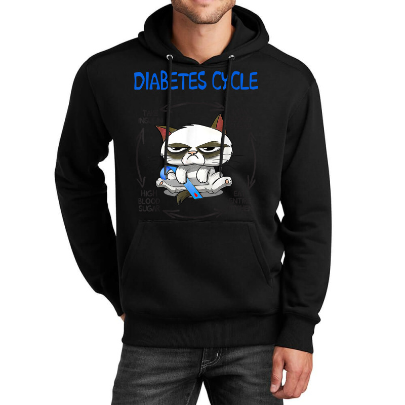 Diabetic Cycle Funny Cat Diabetes Awareness Unisex Hoodie by BurlFinkelstein | Artistshot