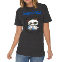 Diabetic Cycle Funny Cat Diabetes Awareness Vintage T-shirt | Artistshot