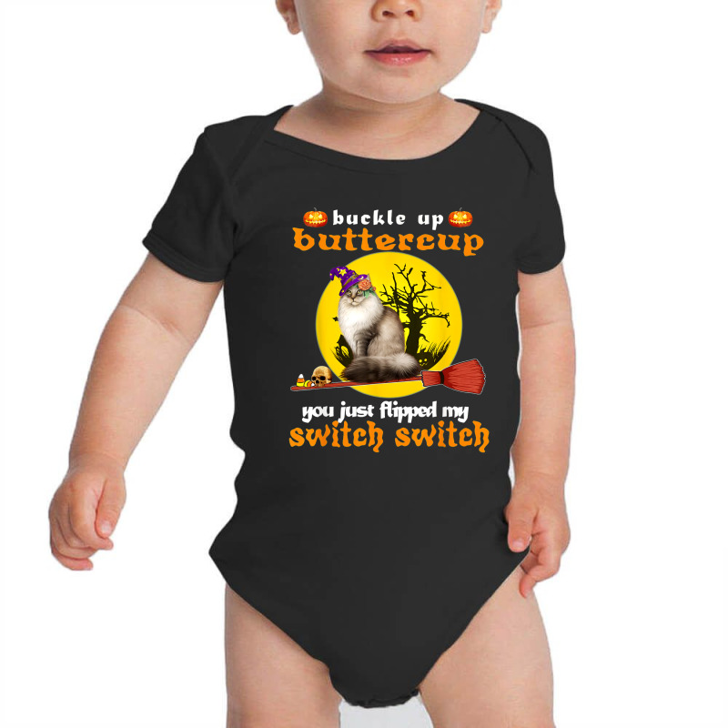 Buckle Up Buttercup Siberian Cat Halloween Baby Bodysuit by TopShirts | Artistshot