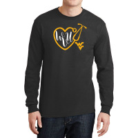 West Virginia Mountaineers Nurse - Heart Stethoscope Long Sleeve Shirts | Artistshot