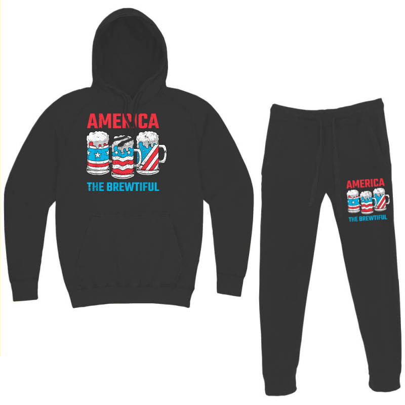 America The Brewtiful Funny July 4th Patriotic Bbq Cookout Hoodie & Jogger set by MomoeNakatsuji | Artistshot