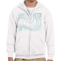 Beautiful Green Line Youth Zipper Hoodie | Artistshot