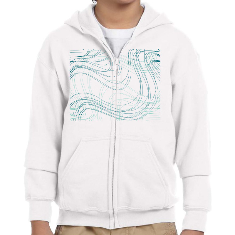 Beautiful Green Line Youth Zipper Hoodie by Distrowlinc | Artistshot