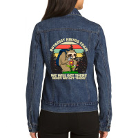 Botanist Hiking Team, Botany Sloth Ladies Denim Jacket | Artistshot