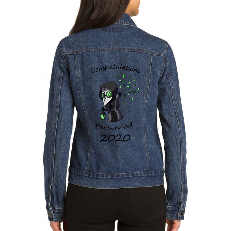 Art Character Plague Doctor Black Mens Womens Ladies Denim Jacket by cm-arts | Artistshot