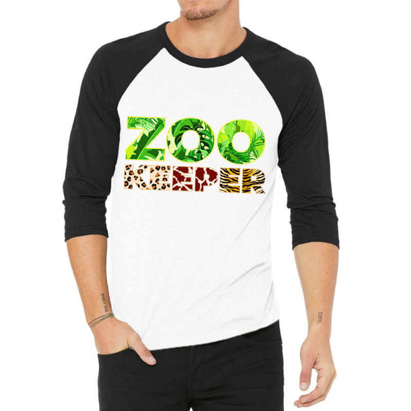 Zookeeper, Zookeeper Vintage, Zookeeper Art, Zookeeper Painting, The Z 3/4 Sleeve Shirt | Artistshot