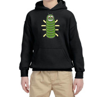 Green Caterpillar Character Cute Animal Halloween Costume Youth Hoodie | Artistshot