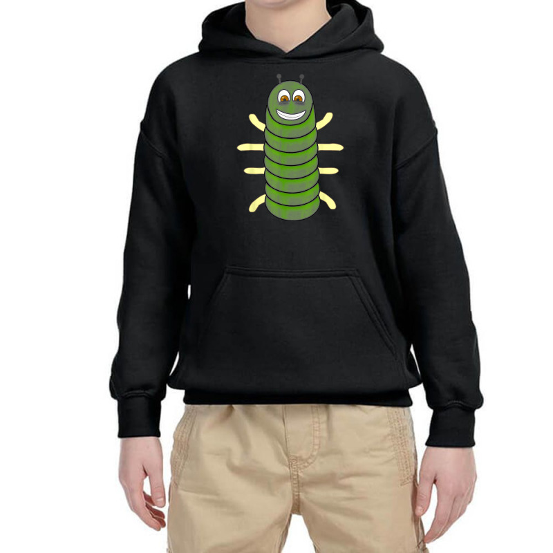 Green Caterpillar Character Cute Animal Halloween Costume Youth Hoodie | Artistshot