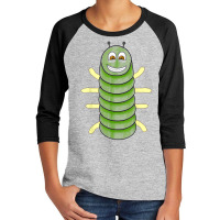 Green Caterpillar Character Cute Animal Halloween Costume Youth 3/4 Sleeve | Artistshot