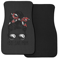 Billiard Ball Mom Billiard Player Bandana Mom Messy Bun Hair Front Car Mat | Artistshot