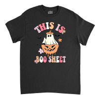 Groovy This Is Boo Sheet Floral Ghost Halloween Costume Classic T-shirt | Artistshot