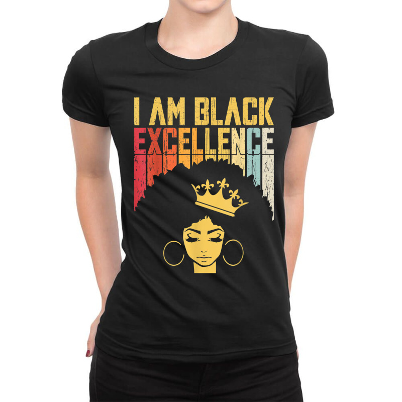 Retro Vintage Black Excellence African Pride History Month Music Retro Ladies Fitted T-Shirt by KhalilDesign | Artistshot