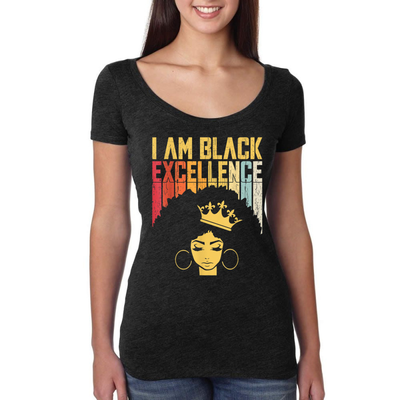 Retro Vintage Black Excellence African Pride History Month Music Retro Women's Triblend Scoop T-shirt by KhalilDesign | Artistshot