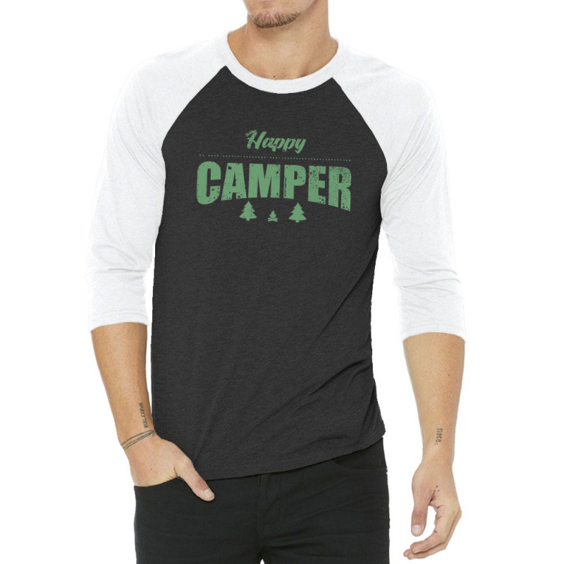 Woods Campfire Camping Camper 3/4 Sleeve Shirt | Artistshot