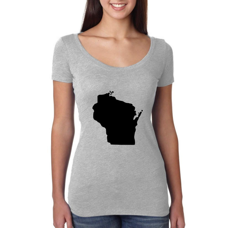 State Of Wisconsin   Wisconsin Women's Triblend Scoop T-shirt by pagersuek | Artistshot