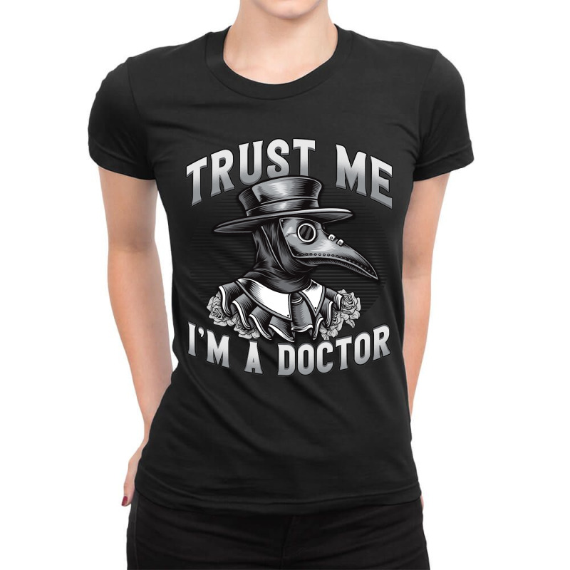 Music Vintage Retro Plague Doctor Black Men Women Ladies Fitted T-shirt | Artistshot