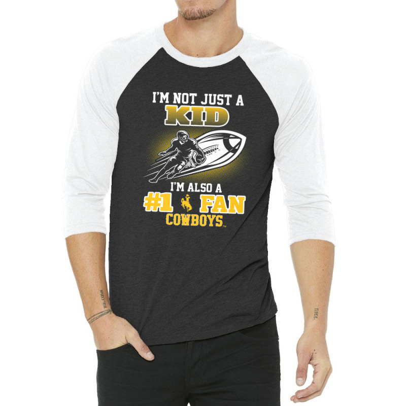 Wyoming Cowboys 097 Not Just Kid Graphic Gameday Alumni 3/4 Sleeve Shirt | Artistshot