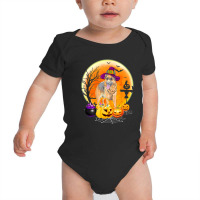 Halloween Belgian Malinois Dog Moon With Pumpkin Funny Gifts Baby Bodysuit | Artistshot