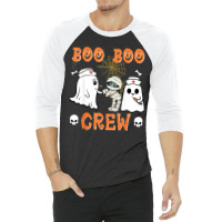 Halloween Boo Boo Crew Nurse Ghost 3/4 Sleeve Shirt | Artistshot