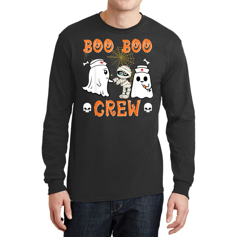 Halloween Boo Boo Crew Nurse Ghost Long Sleeve Shirts | Artistshot