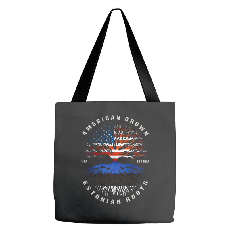 American Grown Estonian Roots Estonia Flag Tote Bags | Artistshot