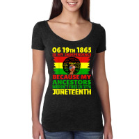 Happy Juneteenth Is My Independence Day Free Black 1865 Characters Vid Women's Triblend Scoop T-shirt | Artistshot