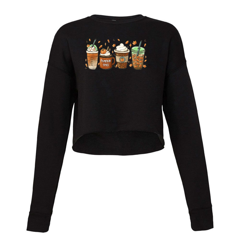 Halloween Coffee Pumpkin Latte Spice Coffee Love Fall Season Cropped Sweater by Bestarts | Artistshot