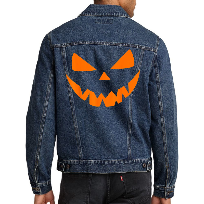 Halloween Costume Jack O Lantern Pumpkin Face Women Men Men Denim Jacket | Artistshot