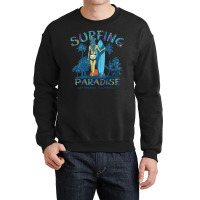 Surfing Paradise California, Surfing Paradise California Vintage, Surf Crewneck Sweatshirt | Artistshot