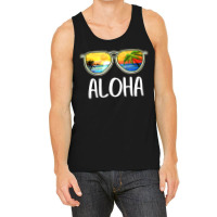 Aloha Hawaii Hawaiian Island Sunglasses Palm Trees Beach Tank Top | Artistshot