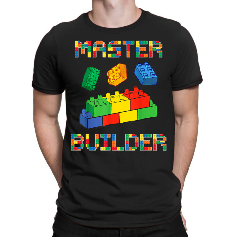 Brick Builder Blocks Building Master Builder Funny Toys Kids T-shirt | Artistshot