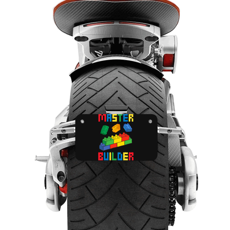 Brick Builder Funny Blocks Building Master Builder Toys Kids Motorcycle License Plate | Artistshot