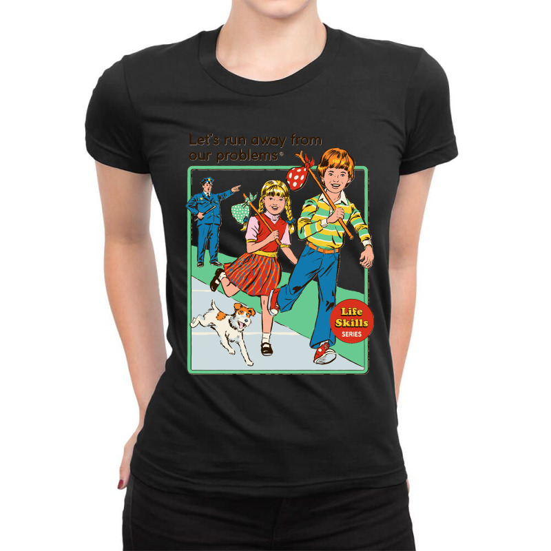 Lets Run Away Classic Ladies Fitted T-Shirt by cm-arts | Artistshot