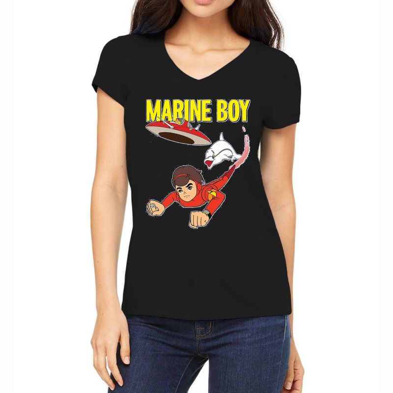 Marine Boy Classic Women's V-Neck T-Shirt by cm-arts | Artistshot