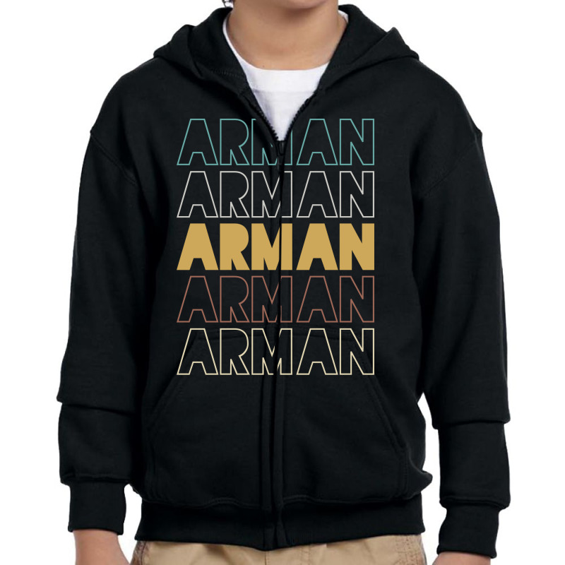 Arman Arman Arman Arman Arman Youth Zipper Hoodie by Topseller | Artistshot