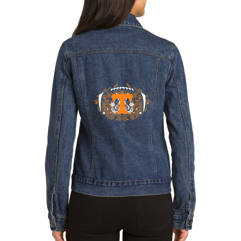 Tennessee Volunteers Lace Football Ladies Denim Jacket by MasamiMorigaki | Artistshot