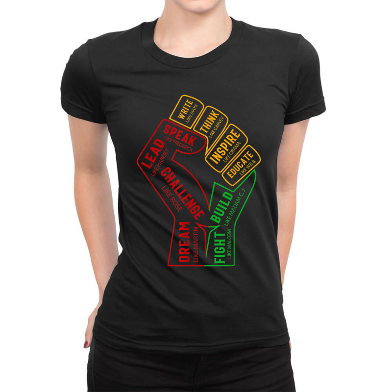 Inspiring Black Leaders Power Fishand Black History Month Video Games  Ladies Fitted T-Shirt by RoyDesign | Artistshot