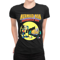 Mermaid Man Barnacle Boy Ladies Fitted T-shirt | Artistshot