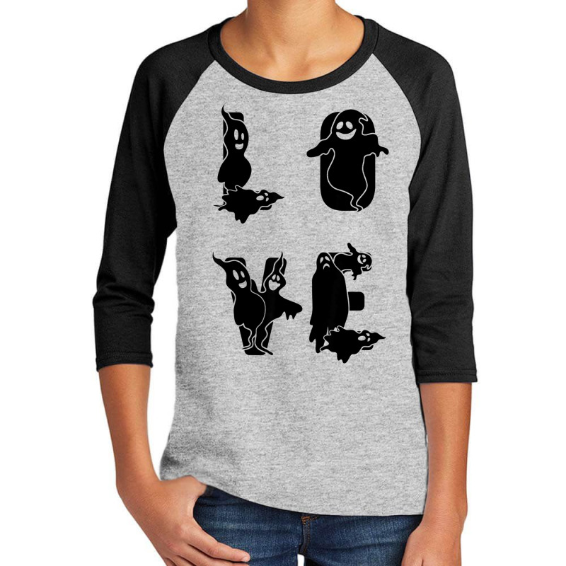 Halloween Love Ghosts Halloween Ghosts Youth 3/4 Sleeve by Newshirt | Artistshot