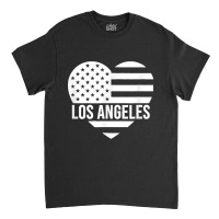 Los Angeles Usa Flag America City Hometown Vacation American T Shirt Classic T-shirt | Artistshot