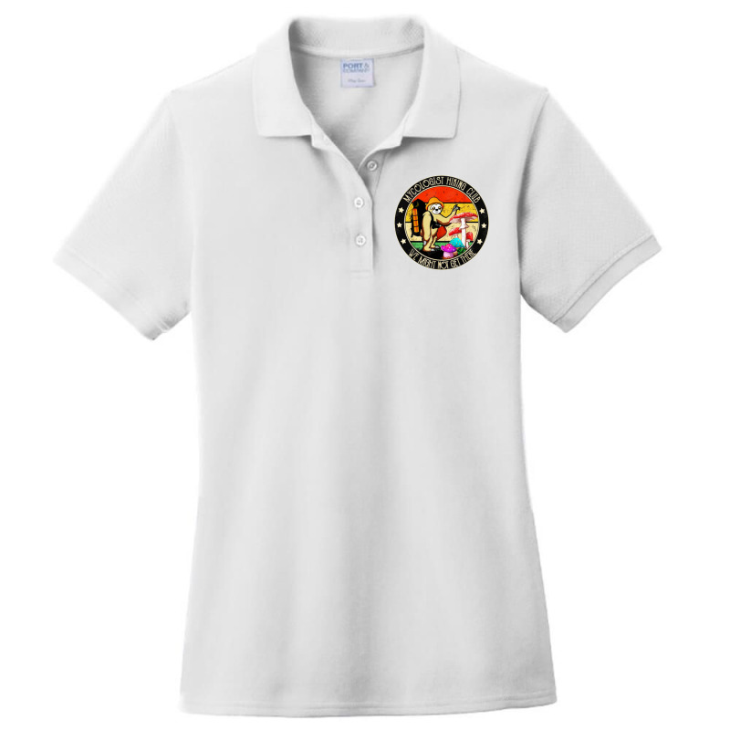 Mycologist Hiking Club We Might Not Get There Sloth Ladies Polo Shirt by cm-arts | Artistshot