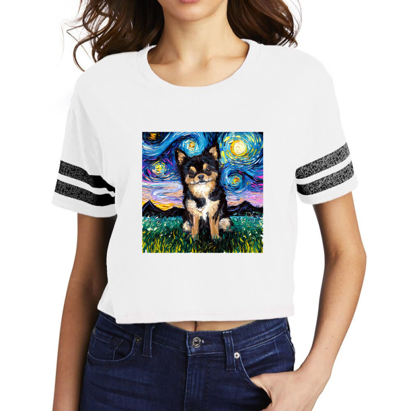 Black And Tan Chihuahua Night,chihuahua Scorecard Crop Tee by lissaaniart | Artistshot