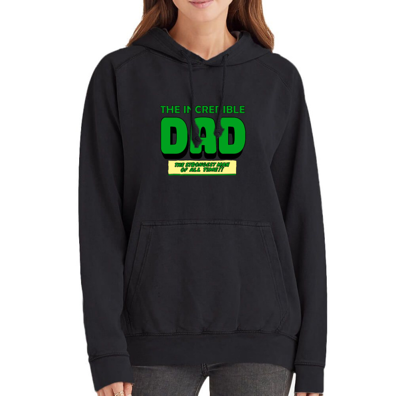 The Incredible Dad Vintage Hoodie by cm-arts | Artistshot